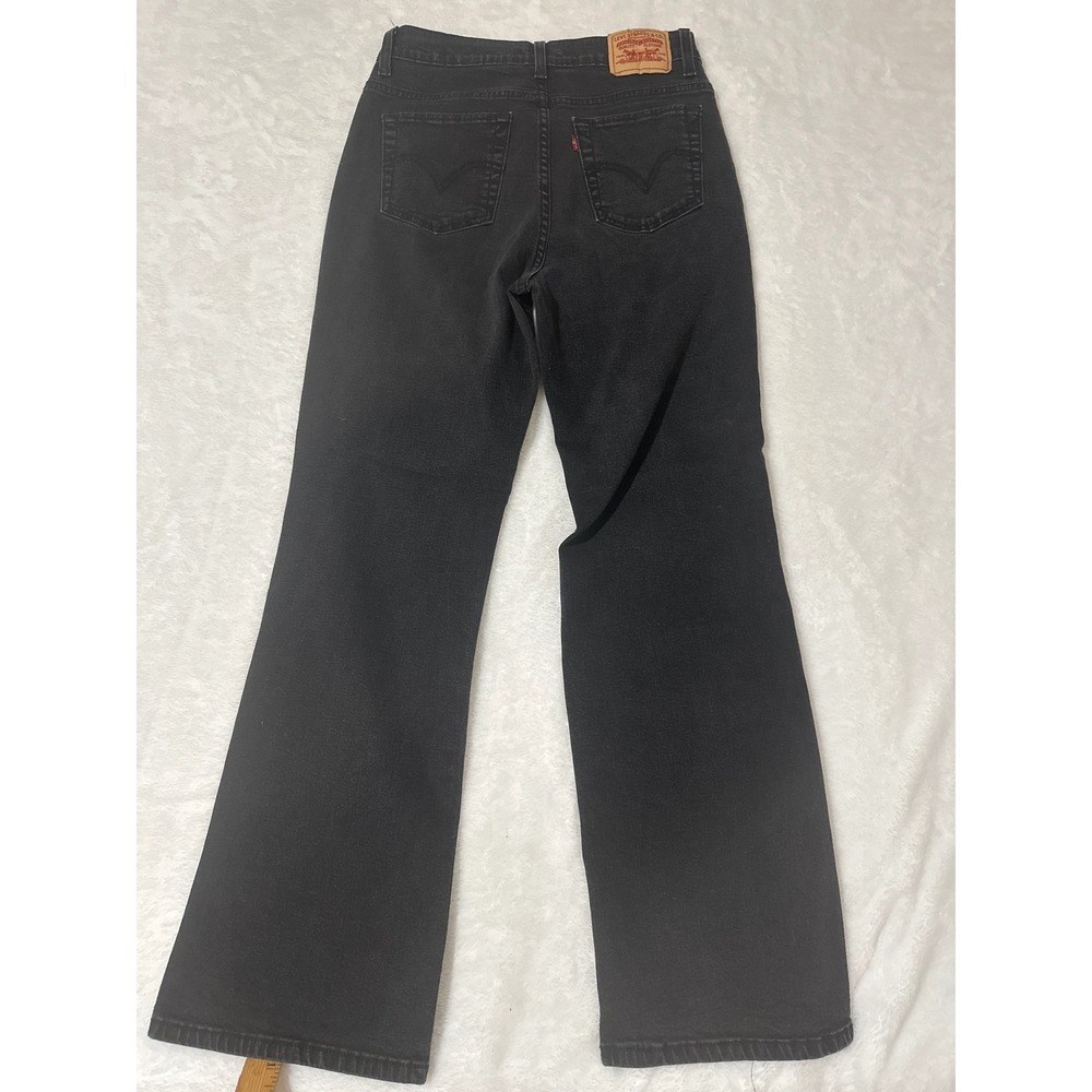 Levi's 512 Perfectly Slimming Black Flare Jeans Women's Size 10S - Picture 5 of 9